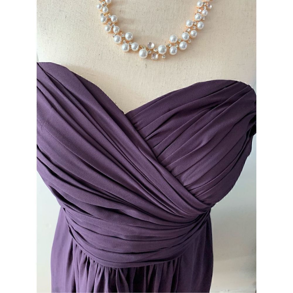 Bill Levkoff Purple strapless dress size 14 - Picture 6 of 10